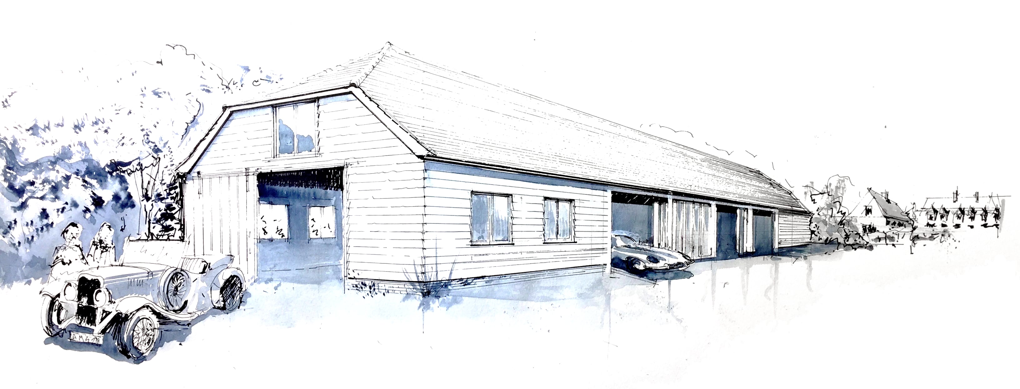 Sketch of the Three Pigeons site in Oxford