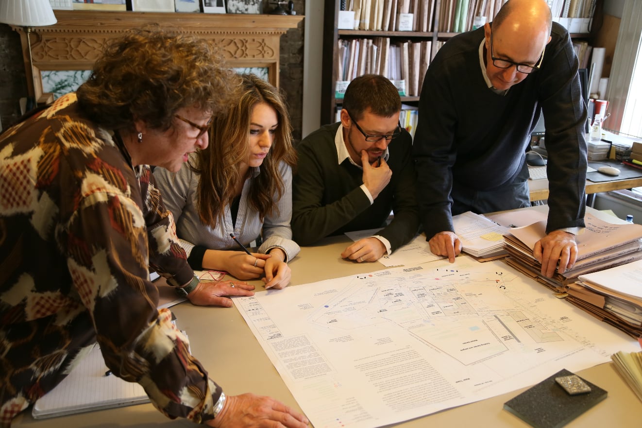 Photo of the team at work